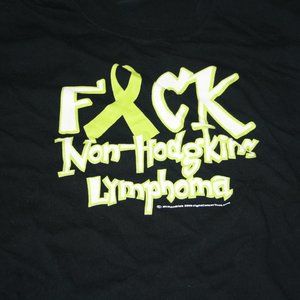Black 2XL Non-Hodgkins Lymphoma Support T-shirt